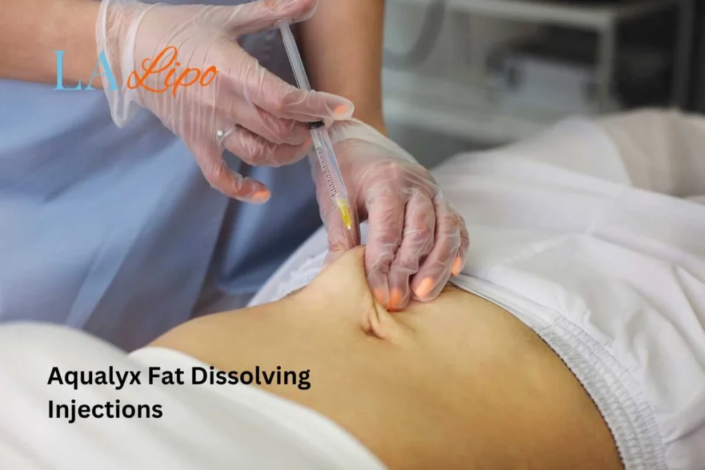 woman having fat dissolving injections Prestwich in the stomach