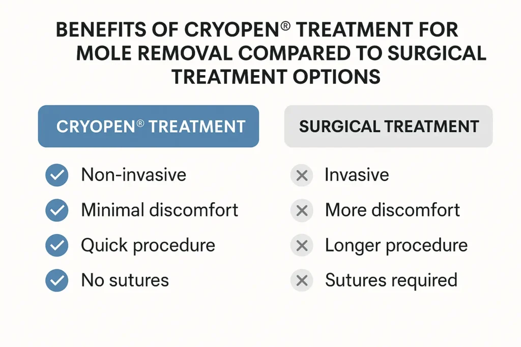 Benefits of professional mole-removal assessment at LA LIPO Prestwich
