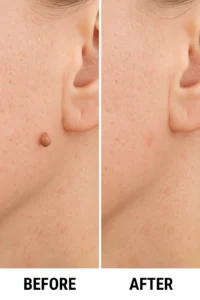 Skin tags removal Prestwich before and after