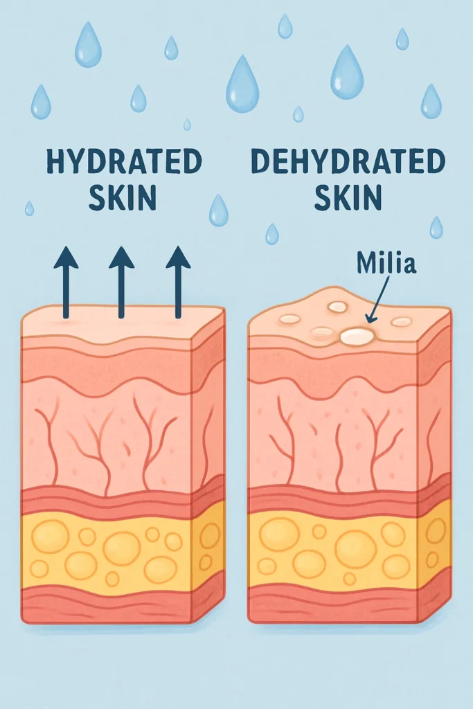 The importance of hydration and milia production Prestwich
