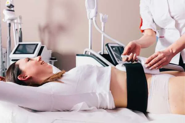 woman having body sculpting to help improve her body image and her mental health Prestwich