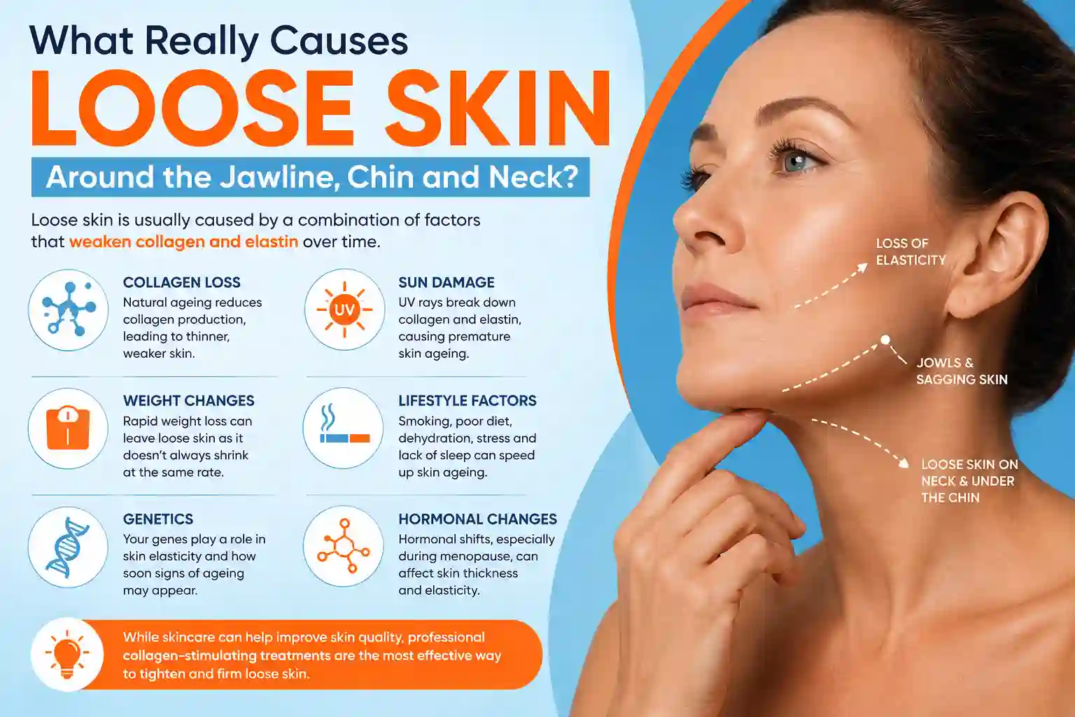 What Really Causes Loose Skin Around the Jawline, Chin and Neck Prestwich?